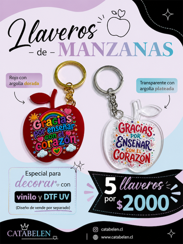 Llavero manzana